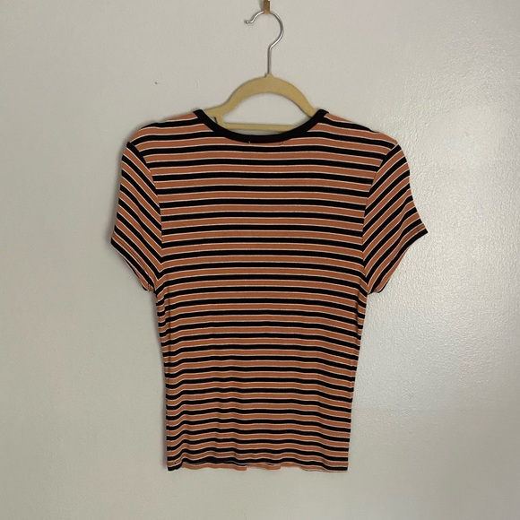 Striped Ribbed Tee Shirt - Picture 2 of 5